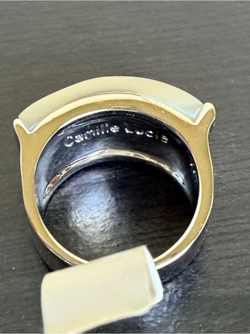 Luminous Camille Lucie Mother Of Pearl Silver Ring